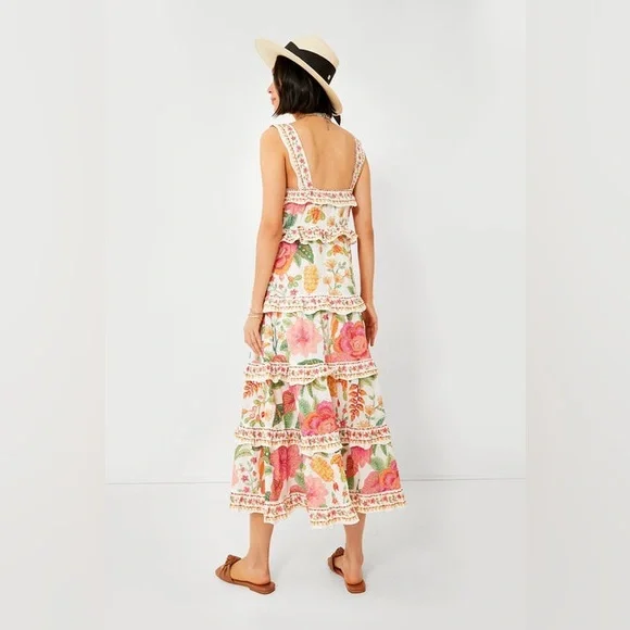FARM Rio Macaw Bloom Ruffle Tiered Dress - Picture 10 of 15